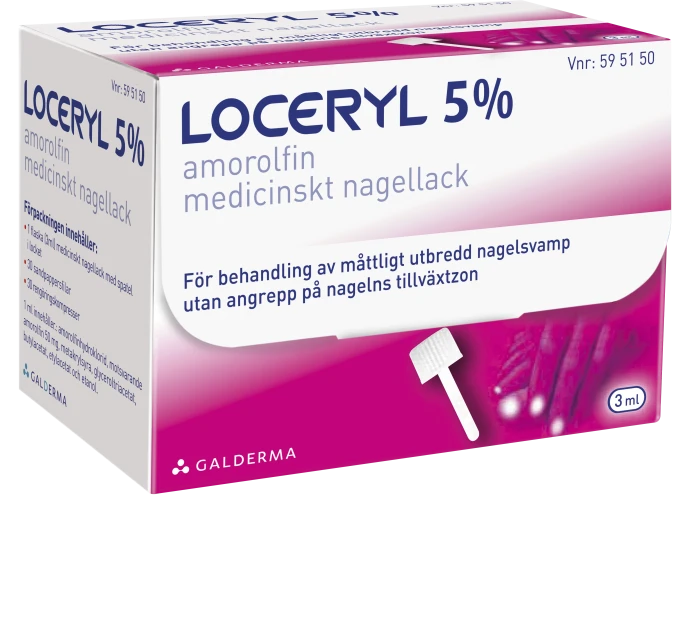 Loceryl® Medicinskt nagellack 5% Glasflaska (spatel i locket), 3ml (med tillbehör) Loceryl