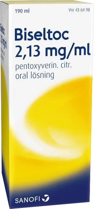 Biseltoc Oral lösning 2,13mg/ml Flaska, 190ml 