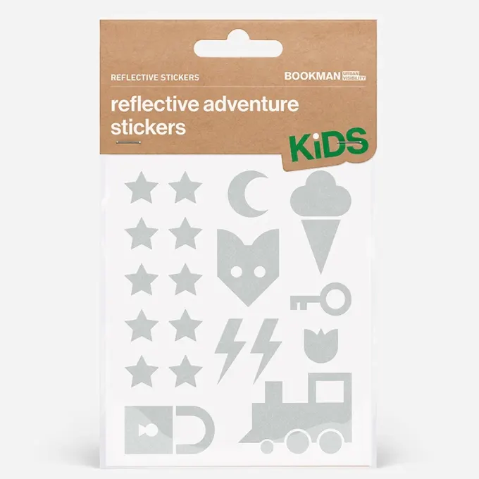 Bookman Reflective Sticker Adventure White Bookman