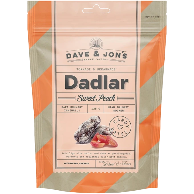 Dave & Jon's Dadlar Sweet Peach 125 g Dave & Jons