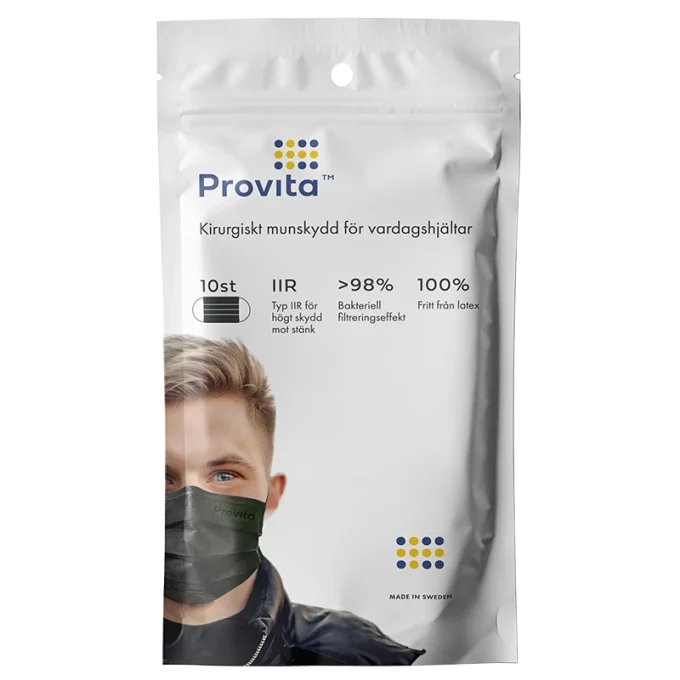 Provita Medical Munskydd IIR 10 st Svart Provita