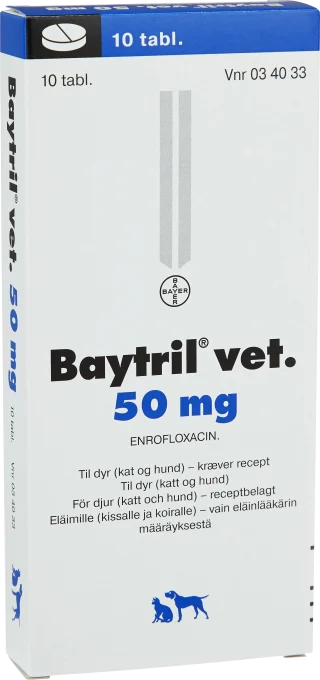 Baytril® vet. Tablett 50mg Blister, 10tabletter 