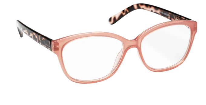 Haga Sala Rose/Transparent Havana Läsglasögon 1par +1.0 Haga Optik