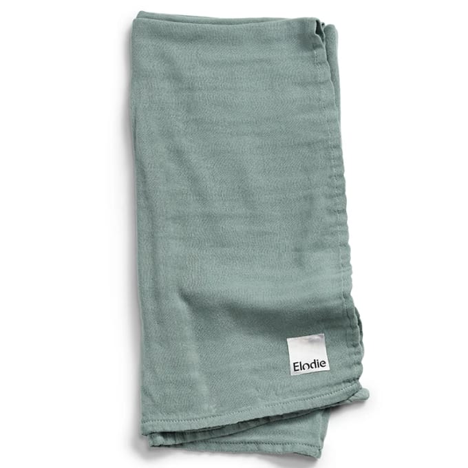 Elodie Bamboo Muslin Blanket Mineral Green Elodie Details