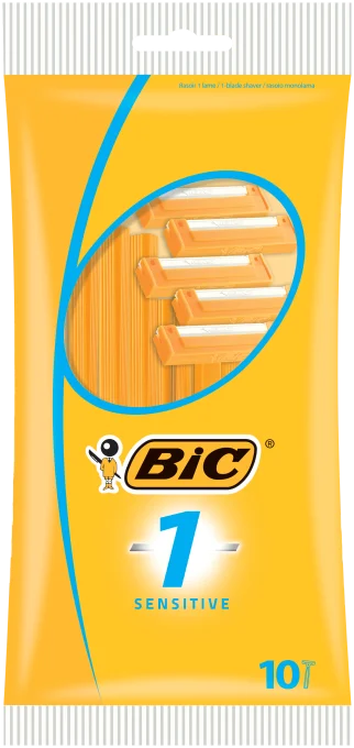 BIC 1 Sensitive Enbladiga Engångshyvlar för Män 10-pack BIC