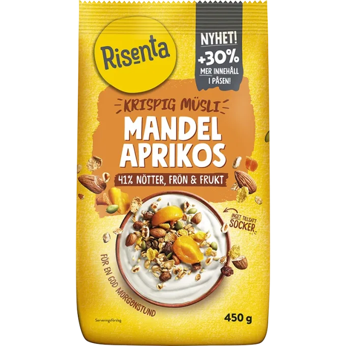 Risenta Krispig Müsli Mandel Aprikos 450 g Risenta