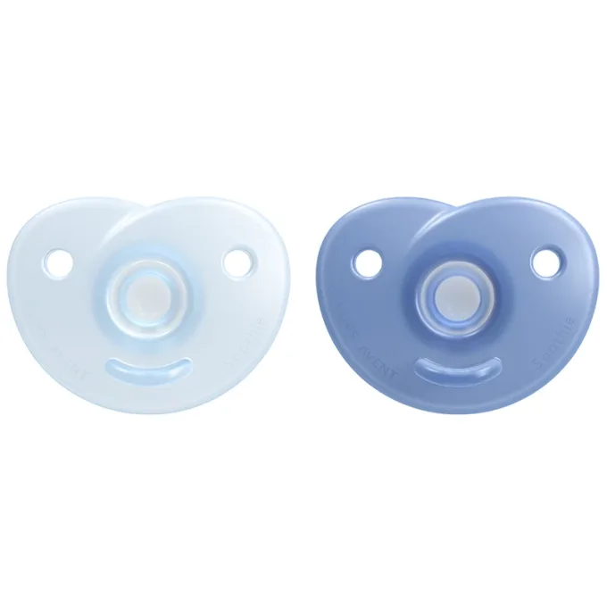 Philips Avent Soothie Napp för Nyfödda 0-6 mån Blå 2-pack Philips Avent