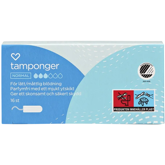 Hjärtats tamponger Normal 16st Hjärtats