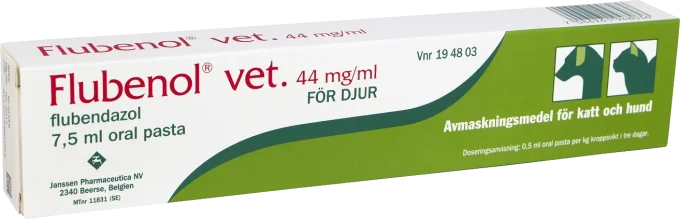 Flubenol vet. oral pasta med spruta 44 mg/ml 7,5 ml Flubenol