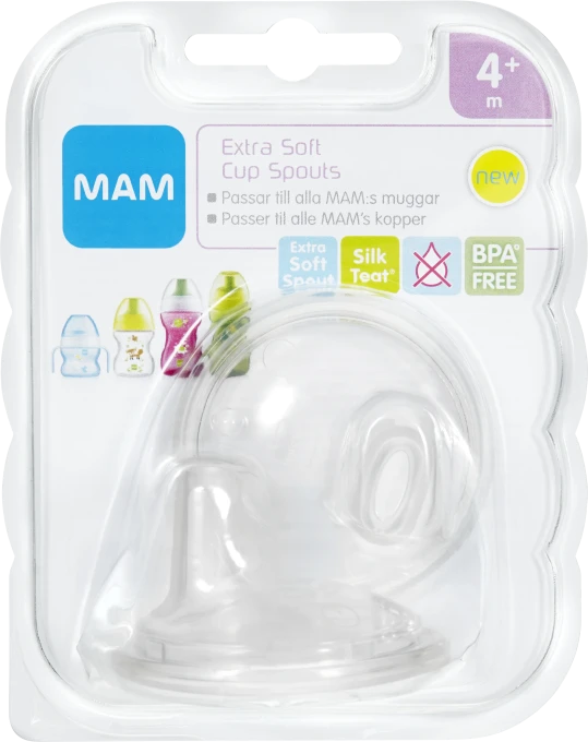 MAM Extra Mjuk Drickpip 4 mån+ 2-pack Mam