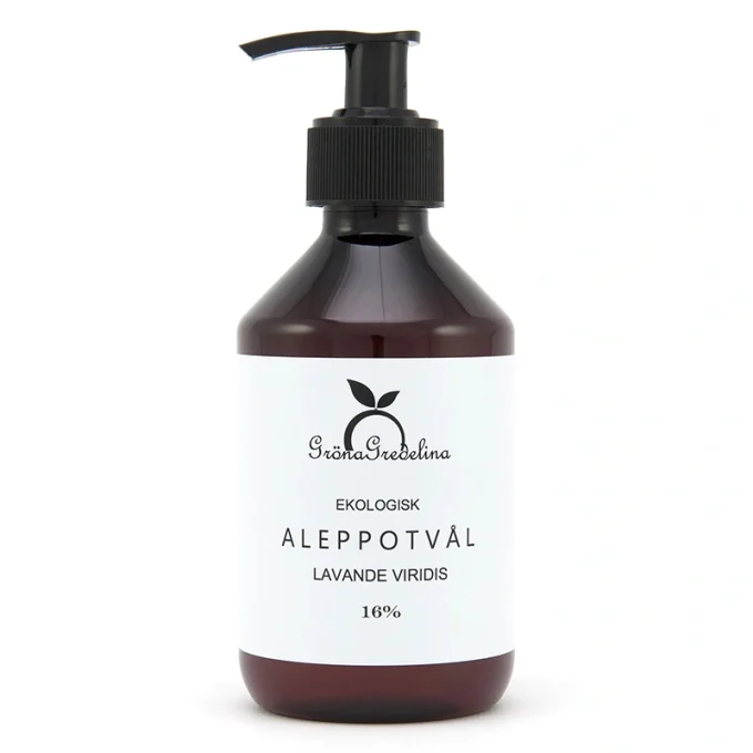 Gröna Gredelina Aleppotvål Flytande Lavande Viridis 250 ml Gröna gredelina