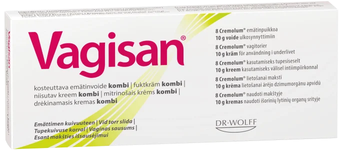 Vagisan Kombi Fuktkräm 10 g + Cremolum 8 st Vagisan