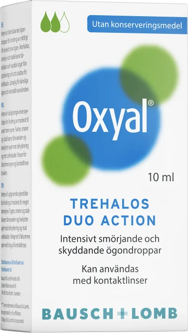 Oxyal Trehalos Duo Action Ögondroppar 10ml Oxyal
