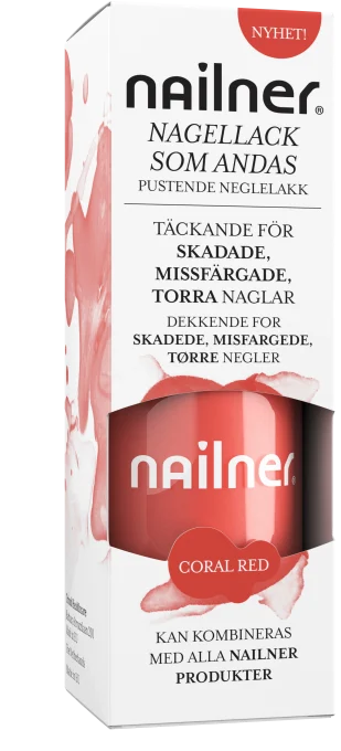 Nailner Nagellack som andas 8 ml Coral Red Nailner