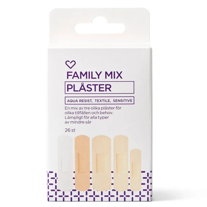 Hjärtats plåster Family Mix Hjärtats