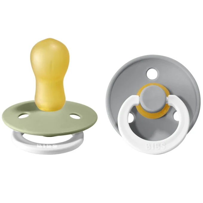 BIBS Colour Latex Size 3 Sage Glow/Cloud Glow 2-pack Bibs