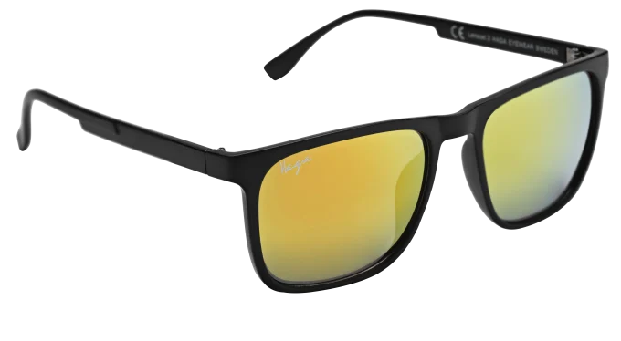 Haga Eyewear Solglas Sydney Matt Black-Red Mirror Lens Haga Optik