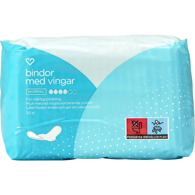 Hjärtats Bindor med vingar Normal 20st Hjärtats