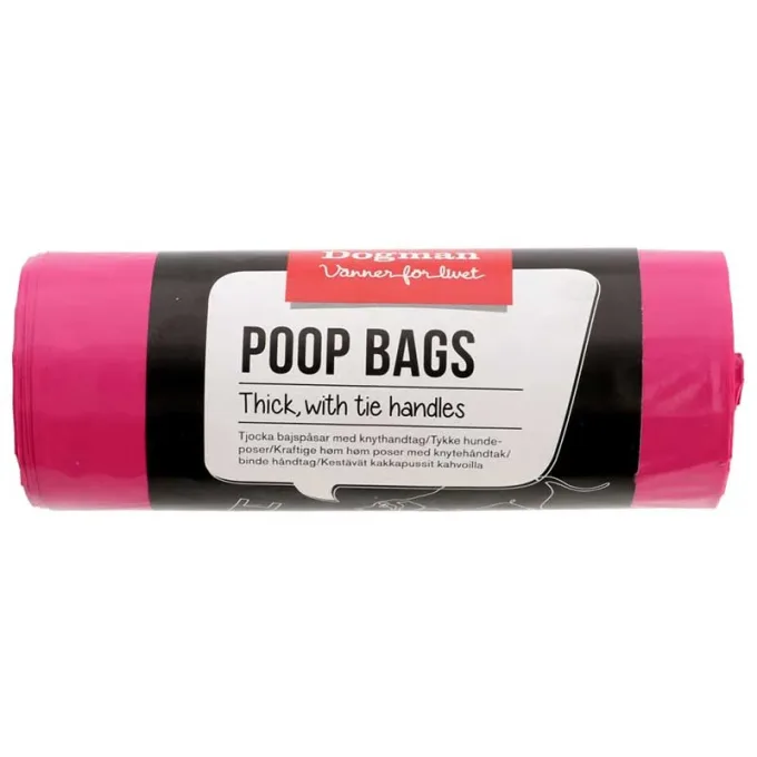 Dogman Bajspåse Knyt 50-pack Rosa Dogman