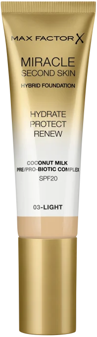 Max Factor Miracle Second Skin Foundation 33ml Light Max Factor