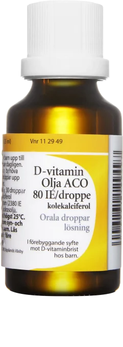 ACO D-vitamin olja orala droppar 80IE/droppe 25 ml ACO