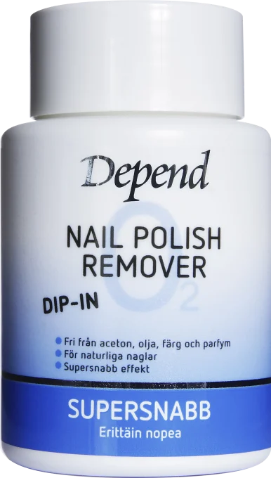 Depend O2 Dip Remover Blå 75 ml Depend