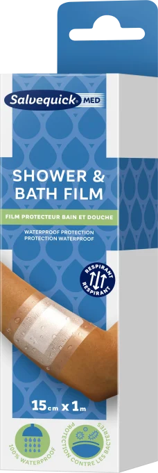 Salvequick MED Shower & Bath Film 15 cm x 1 m Salvequick