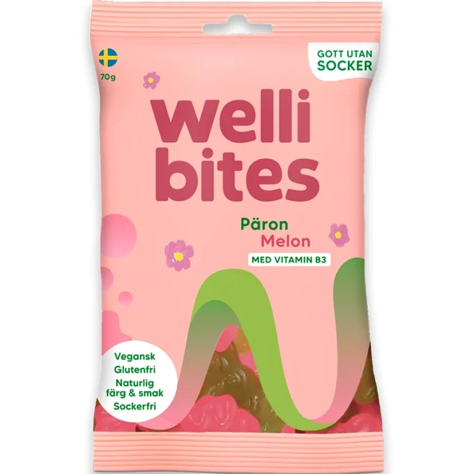 Wellibites Päron & Melon 70 g Wellibites