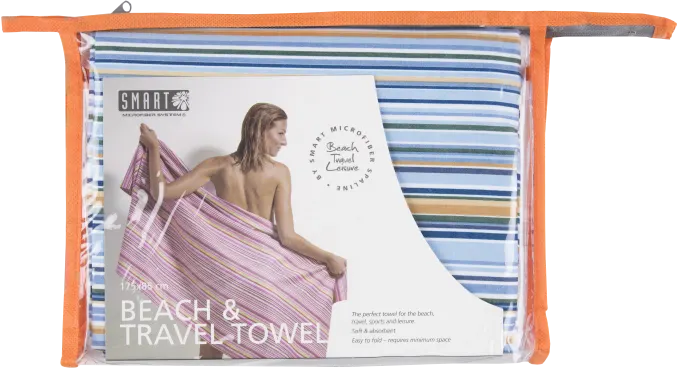 Smart Beach & Travel Towel Blue Stripe Smart