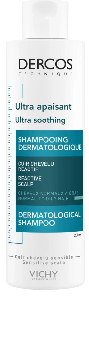 Vichy Dercos Ultra Soothing Shampoo normalt/fett hår 200 ml Vichy