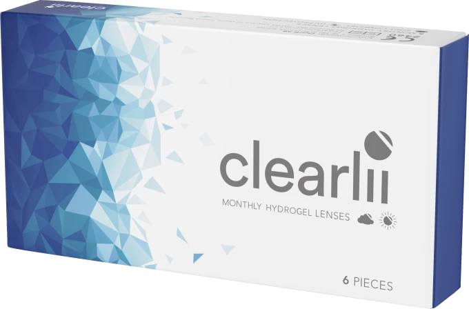Clearlii Monthly Hydrogel Lenses månadslins 6-pack -1.25 Clearlii