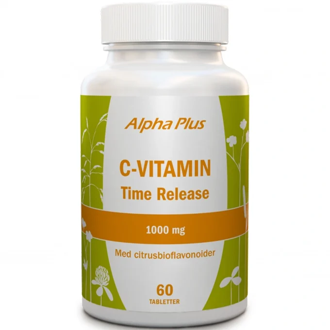 Alpha Plus C-vitamin Time Release 1000 mg 60 tabletter Alpha Plus