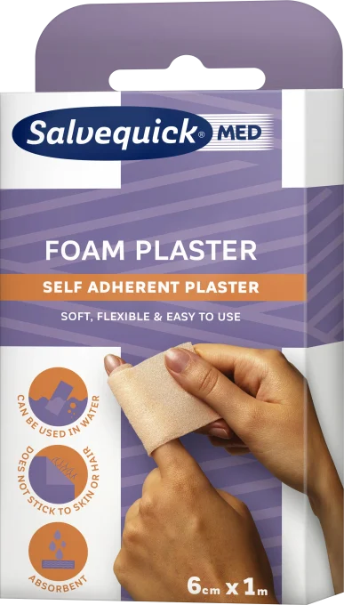 Salvequick MED Foam Plaster 6 cm x 100 cm Salvequick