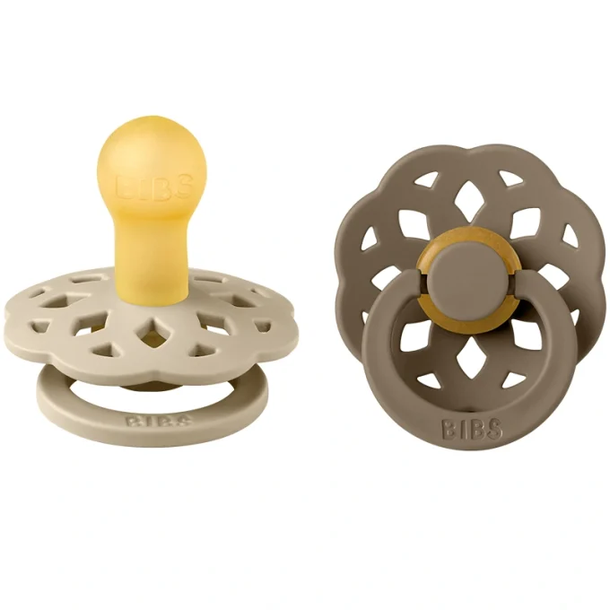 BIBS Boheme Latex Vanilla/Dark Oak 2-pack Size 1 Bibs