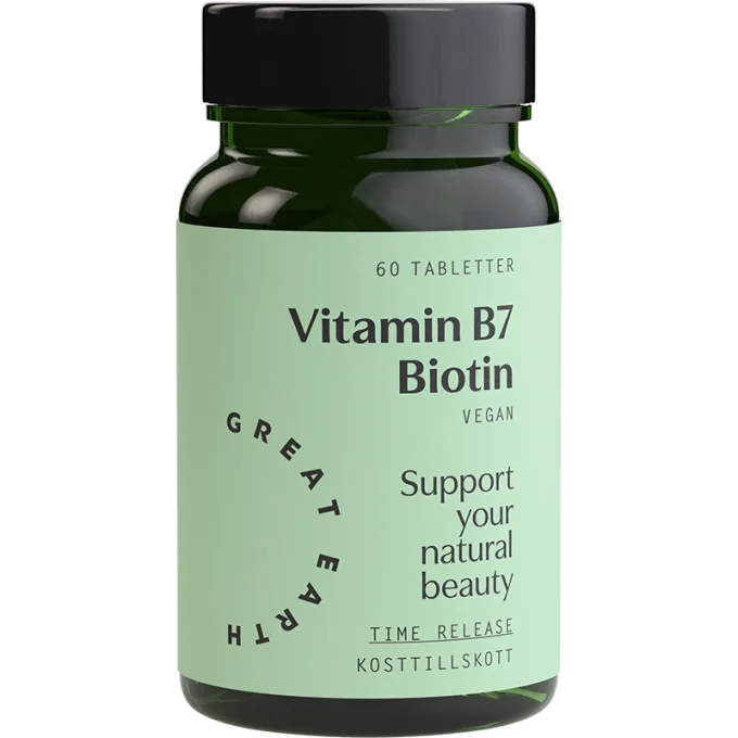 Great Earth Vitamin B7/Biotin 1000 mcg 60 tabletter Great Earth