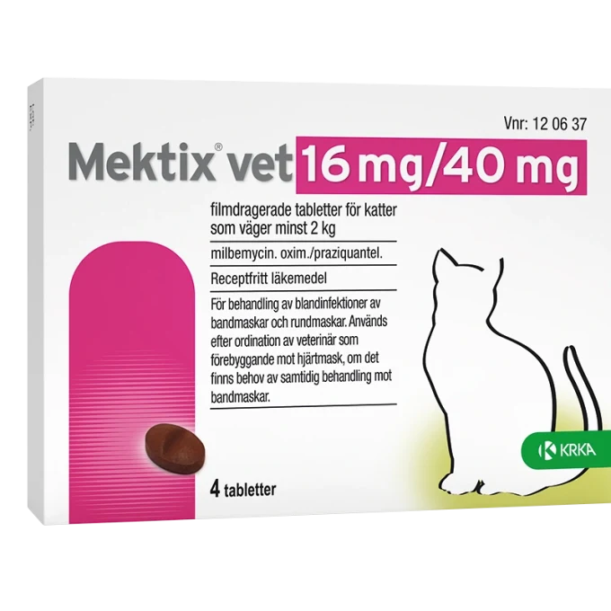 Mektix vet Filmdragerad tablett 16mg/40mg Blister, 4st Mektix vet