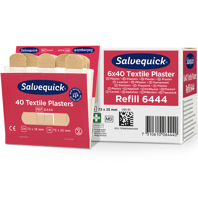 Salvequick Textilplåster refill 40 st x 6 Cederroth