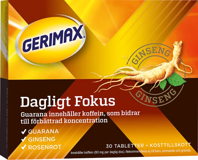 Gerimax Dagligt Fokus 30 tabletter Gerimax
