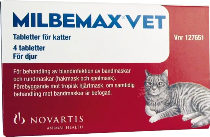 Milbemax vet. för katter tablett 4 st Milbemax