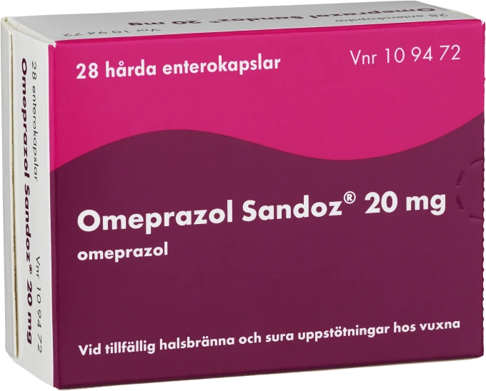 Omeprazol Sandoz enterokapsel 20 mg 28 st Sandoz