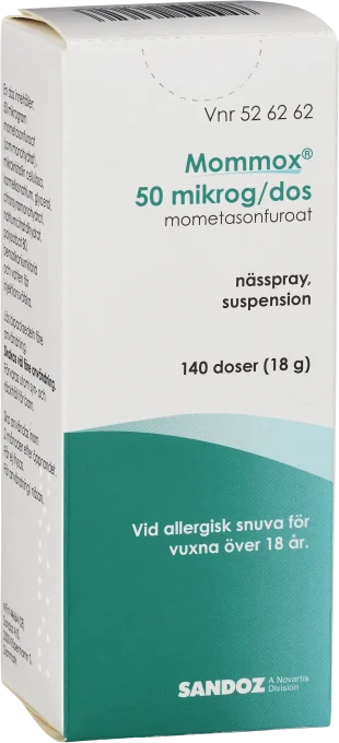 Mommox nässpray 50 µg/dos 140 doser Mommox