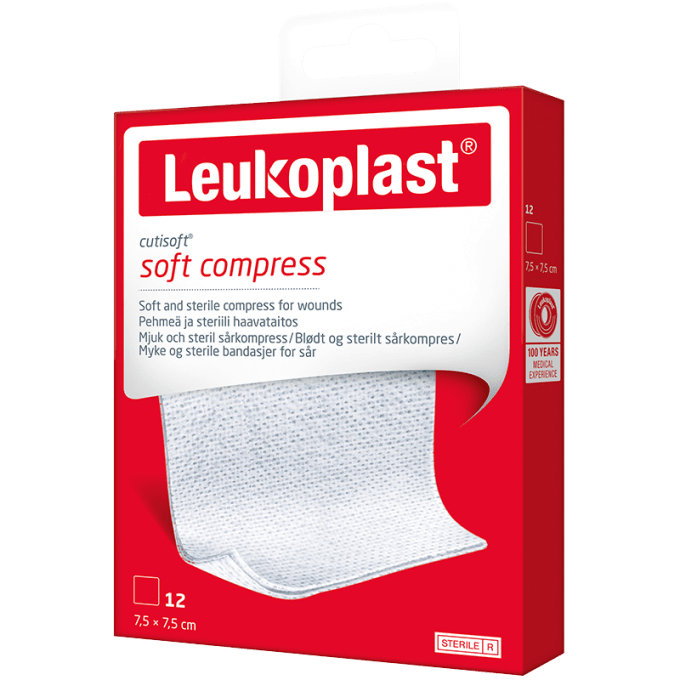 Leukoplast Cutisoft Kompresser 7,5 x 7,5 cm 12 st Leukoplast