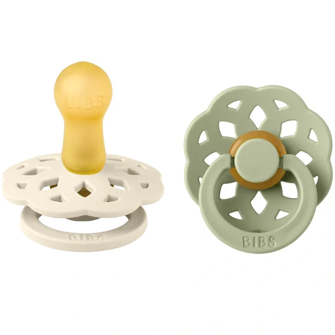 BIBS Boheme Latex Ivory/Sage 2-pack Size 2 Bibs