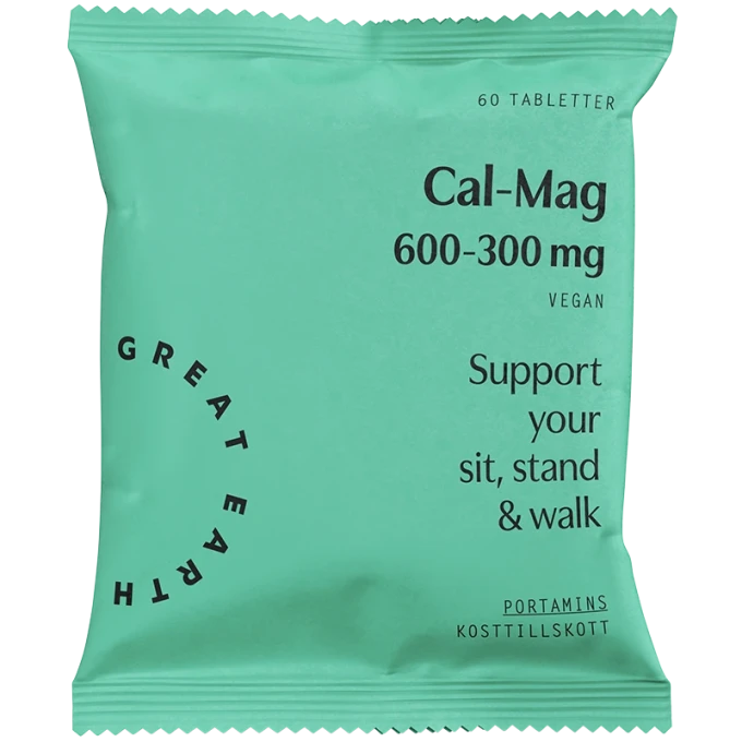 Great Earth Cal-Mag 600-300 mg refill 60 tabletter Great Earth