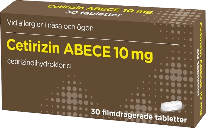 Cetirizin ABECE filmdragerad tablett 10 mg 30 st ABECE