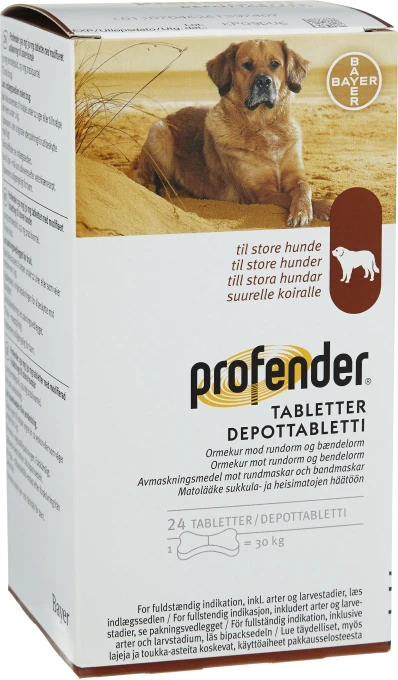 Profender Tablett med modifierad frisättning 150mg/30mg Blister, 24tabletter 