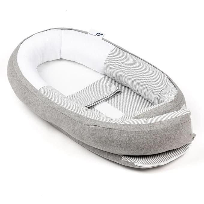 Doomoo Babynest Randig Grå Doomoo