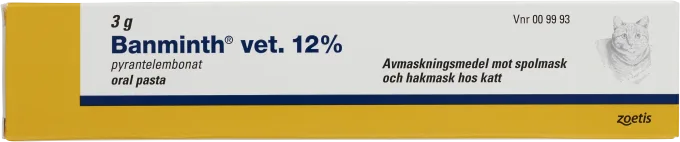Banminth vet. Oral pasta förfylld dosspruta 12% katt 3g Banminth