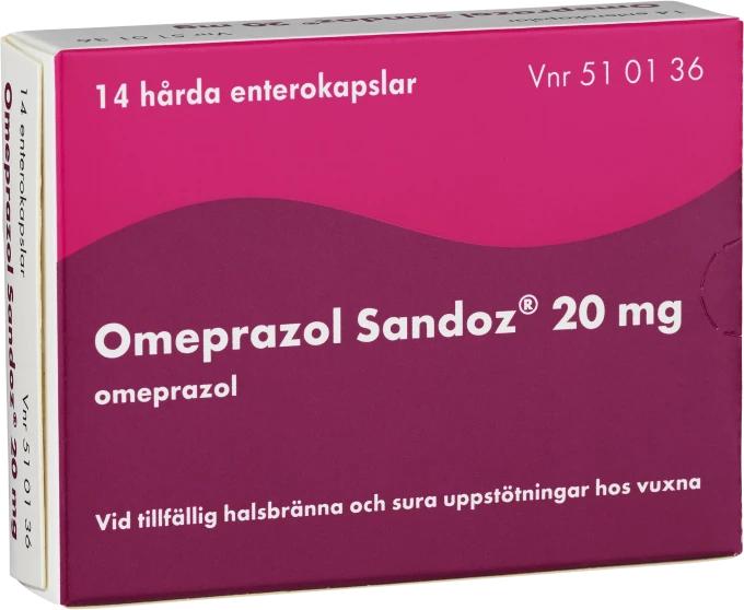 Omeprazol Sandoz enterokapsel 20 mg 14 st Sandoz