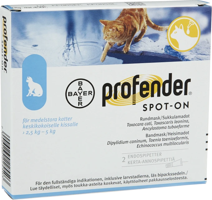 Profender Spot-on, lösning 60mg/15mg Pipetter i blisterförpackning, 2st (2x0,70ml) 